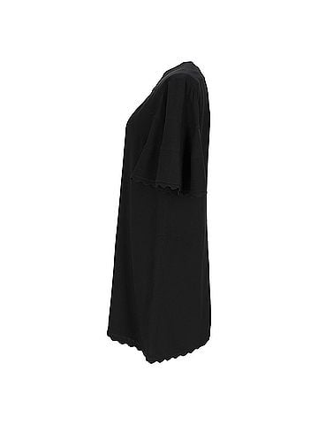 Chloé  Chloé Scallop Detail Knee-Length Dress in Black Acetate (view 2)