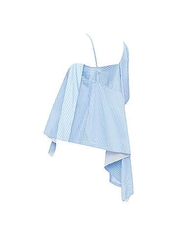 Maison Margiela Maison Margiela Cotton Striped Deconstructed Half Cami Top (view 2)