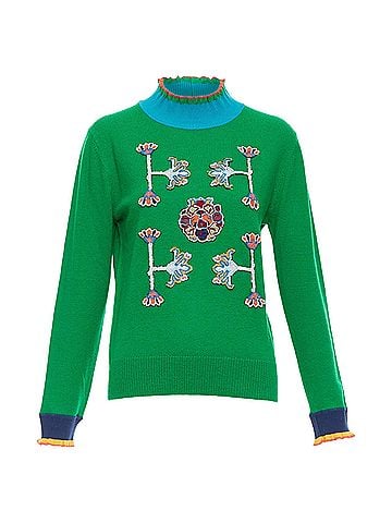 Vivienne Tam Vivienne Tam merino wool cashmere oriental patch sweater (view 1)
