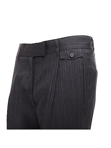 Prada Prada wool pinstripe pleated cuffed pants (view 2)