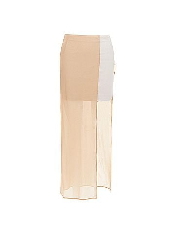 Maison Margiela Maison Margiela Sheer Layered Asymmetric Skirt (view 1)