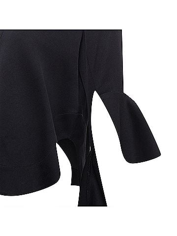Ellery Ellery Cascade Sleeves High Low Hem V-Neck Top (view 2)