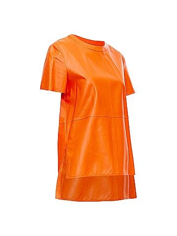 Givenchy Givenchy riccardo tisci lambskin leather hi-low shirt (view 1)