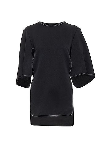 Ellery Ellery bicolor cut out overstitch backless hi-low top (view 2)
