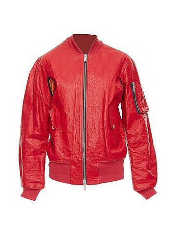 Unravel Project Unravelproject leather tyvek nylon lined bomber jacket (view 1)