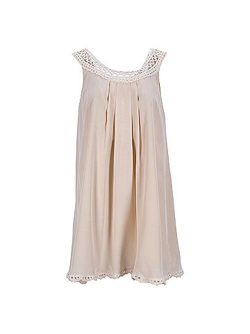 Temperley LONDON Temperley London Swiss Dot Lace Straps Mini Dress in Ivory Silk  (view 1)