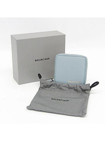 Balenciaga Balenciaga Ville 528926 Women,Men Leather Coin Purse/coin Case Light Blue (view 2)