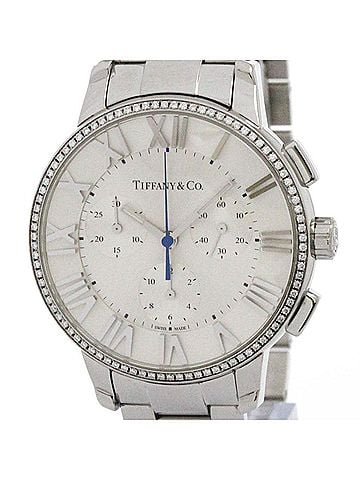 Tiffany TIFFANY Atlas Dome Diamond Steel Quartz Mens Watch  33989555 Polished (view 1)