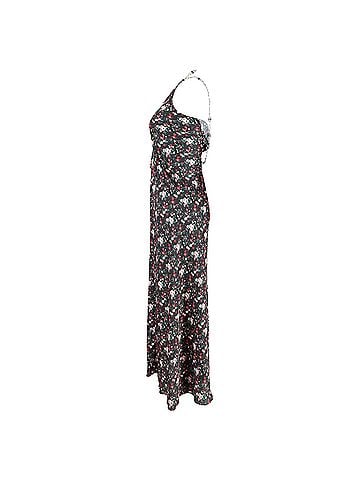 Paco Rabanne  Paco Rabanne Floral-Print Chain-Link Maxi Dress in Multicolor Polyester  (view 2)