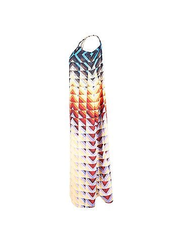 Paco Rabanne  Paco Rabanne Aztec Printed Maxi Dress in Multicolor Polyester (view 2)