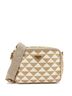 Prada 100% Canvas Plain Tan Symbole Zip Around Shoulder Bag Jacquard One size - photo 1