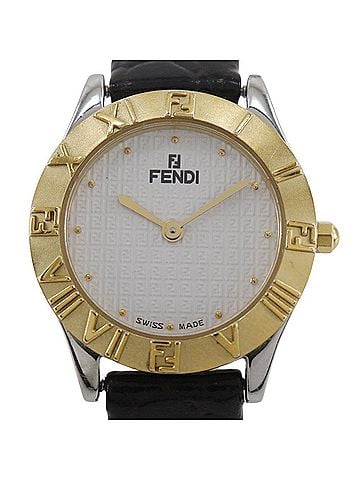 Fendi Fendi FENDI Watch 2000L Gold Plated x Stainless Steel Quartz Analog Display White Dial Women's (view 1)