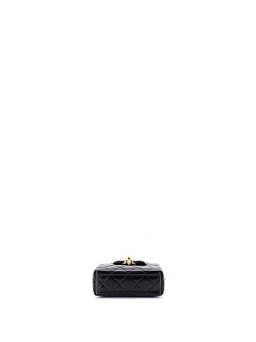 Chanel Kelly Top Handle Shopping Bag Quilted Shiny Aged Calfskin Nano (view 2)
