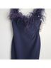 Marchesa Multi Color Blue Cocktail Dress Size 14 - photo 4