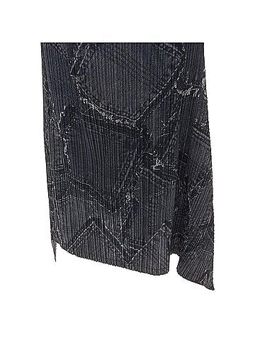 Issey Miyake Issey Miyake Pleats Please denim patchwork print pleated skirt (view 2)