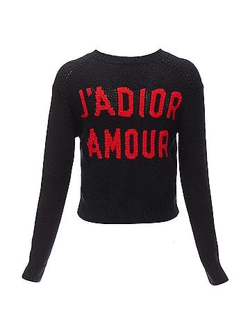Christian Dior Christian Dior Cashmere J'adior Amor Cropped Sweater (view 1)