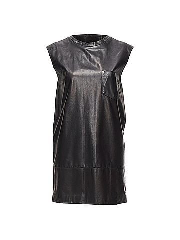 3.1 Phillip Lim 3.1 Phillip Lim Leather Pocketed Slit Lace Up Keyhole Mini Dress (view 1)