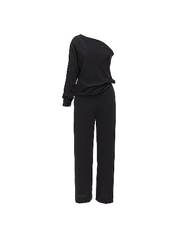 Maison Margiela Maison Margiela MM6 One Shoulder Drape Cut Cropped Jumpsuit (view 1)