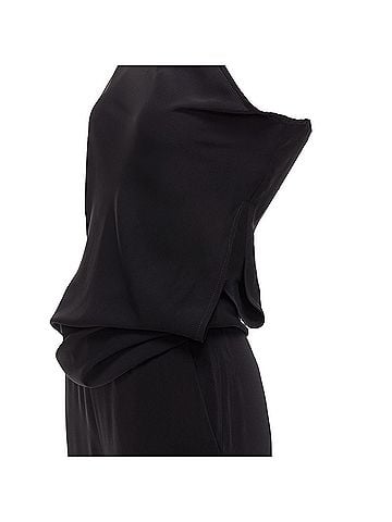 Maison Margiela Maison Margiela MM6 One Shoulder Drape Cut Cropped Jumpsuit (view 2)