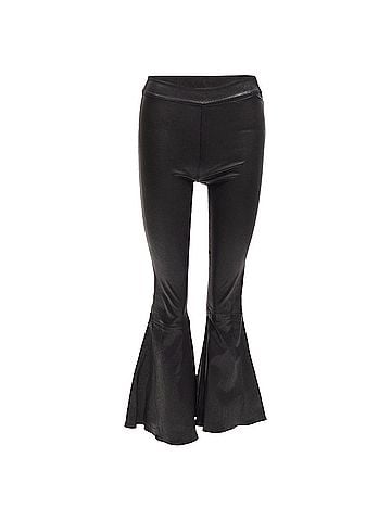 FRAME Frame Genuine Lambskin Leather Flared Cropped Pants (view 1)