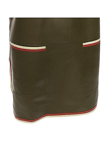 Céline Celine Phoebe Philo Leather Cream Trim Mod Dress (view 2)