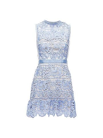 Self-Portrait Self Portrait Guipure Lace Overlay Bandeau Cut Out Dress (view 1)