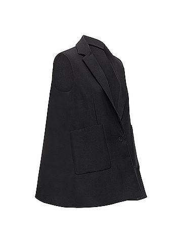 Balenciaga Balenciaga Virgin Wool Mohair Bell Shaped Deep V Blazer Vest (view 1)