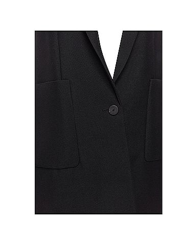 Balenciaga Balenciaga Virgin Wool Mohair Bell Shaped Deep V Blazer Vest (view 2)