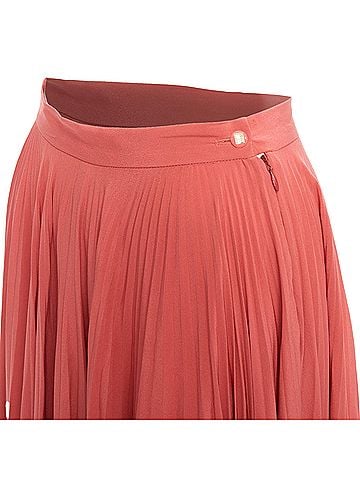 Fendi Fendi Vintage Silk Colorblock Pleated Midi Skirt (view 2)