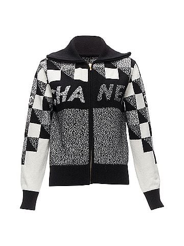 Chanel Chanel Cashmere Graphic CC Logo Cardigan (view 1)