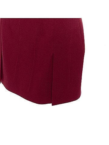 Prada Prada Virgin Wool Blend Crinkle Effect Crepe Mini Skirt (view 2)