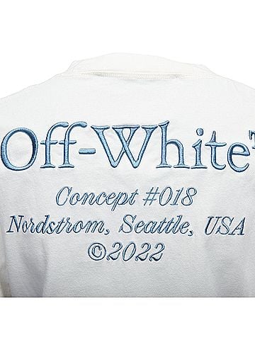 OFF-WHITE Off White Cotton Embroidered Logo Crop Tshirt (view 2)