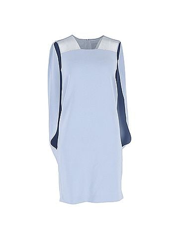 Max Mara Max Mara Sospiro Cape Mini Dress in Light Blue Triacetate (view 1)