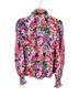 PatBO 100% Polyester Floral Multi Color Long Sleeve Blouse Size 6 - photo 2