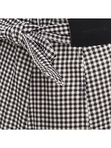 Zimmermann Zimmermann Gingham Print High Waisted Shorts (view 2)