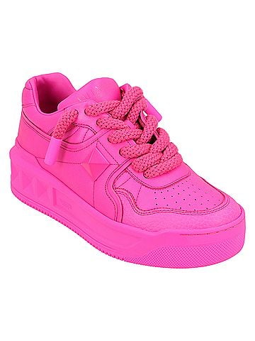 Mario Valentino Valentino One Stud Xl Leather Sneakers Pink (view 1)