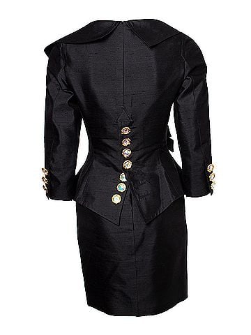 Christian Lacroix Christian Lacroix twin suit with ribbons and crystal buttons (view 2)