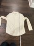 Evereve 100% Polyester Ivory Long Sleeve Button-Down Shirt Size M - photo 6