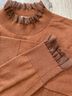 Lafayette 148 New York Solid Brown Pullover Sweater Size M - photo 6