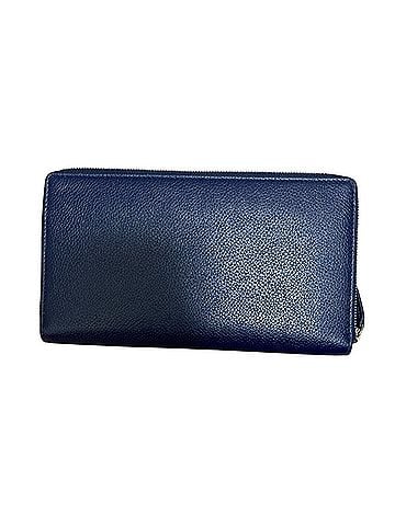 Balenciaga BALENCIAGA Leather Round Zip Long Wallet 601352 Navy for Men and Women (view 2)