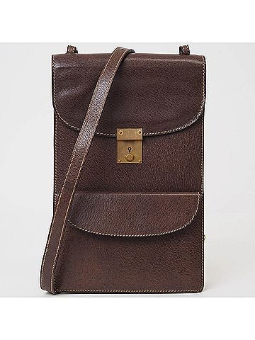 Gucci GUCCI Old Gucci Leather Shoulder Bag Brown Women's (view 1)