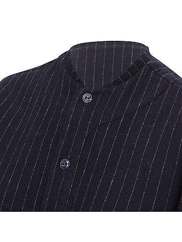 Comme des Garçons Comme Des Garcons pinstripe wool boxy baseball shirt (view 2)