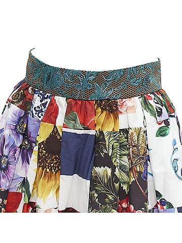 Dolce & Gabbana Dolce & Gabbana Sicilian Patchwork brocade waist skirt (view 2)