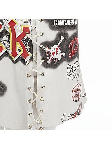 Dolce & Gabbana Dolce & Gabbana lace up leather skirt (view 2)