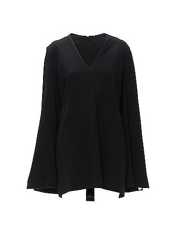 Dion Lee Dion Lee satin cape sleeve minimal V neck boxy short dress (view 1)