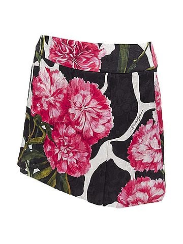 Dolce & Gabbana Dolce & Gabbana carnation floral print jacquard mini skirt (view 2)