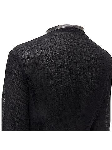 Helmut Lang Helmut Lang sheep leather detail bias drape biker jacket (view 2)