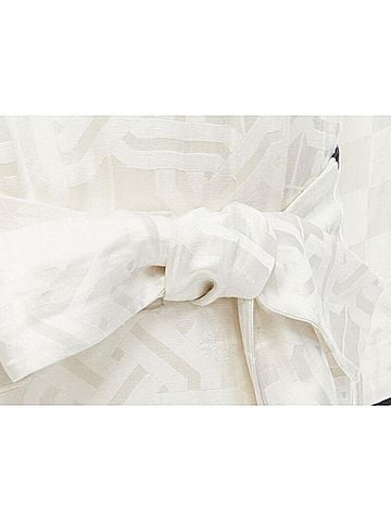 Haider Ackermann Haider Ackermann geometric jacquard linen silk belted robe shirt (view 2)