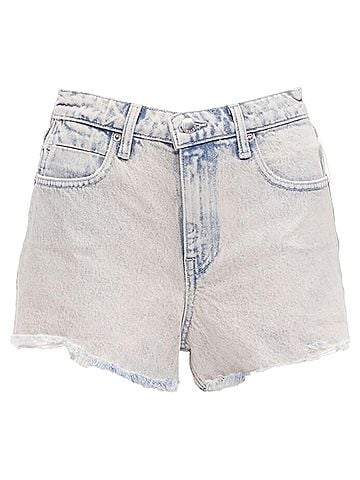 Alexander Wang Alexander Wang Bite High Rise acid washed denim high waisted shorts (view 1)