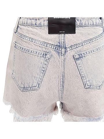 Alexander Wang Alexander Wang Bite High Rise acid washed denim high waisted shorts (view 2)